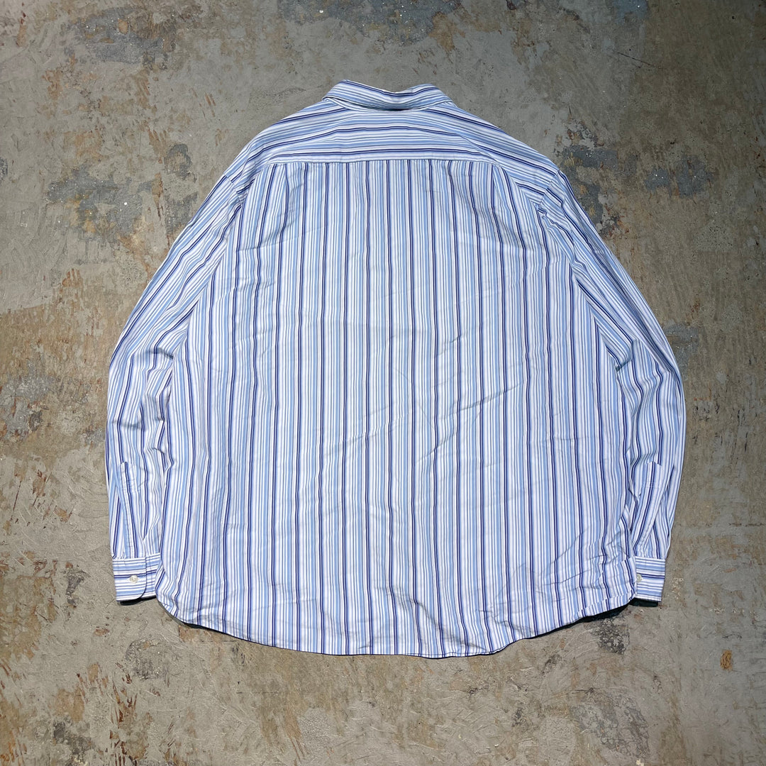 #4390 古着 Ralph Lauren/ラルフローレン/Long Sleeve Shirt/長袖シャツ/Stripe/ストライプ/WESTERTON/サイズXXL