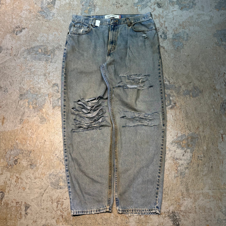 古着 Levis 560 Coffee Dye / コーヒー染 / Damage Denim /ダメージデニム/ 実寸35×31