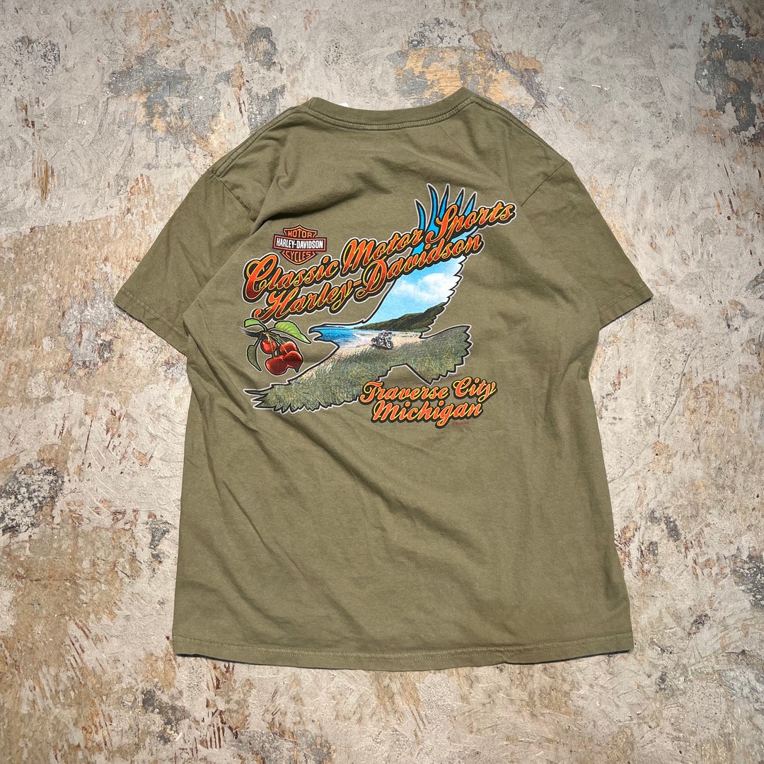 古着 Harley-Davidson/ハーレー ダビッドソン / ミシガン州 トラバース･シティ ストア / プリントTシャツ / サイズxl相当