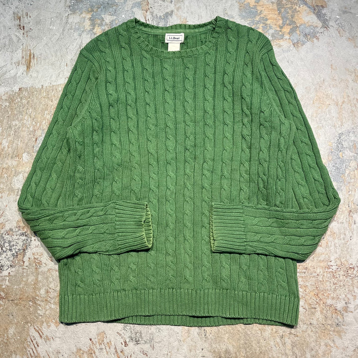 #3373 L.L.Bean/エルエルビーン/Crew neck cotton knit/クルーネックコットンニット/サイズL