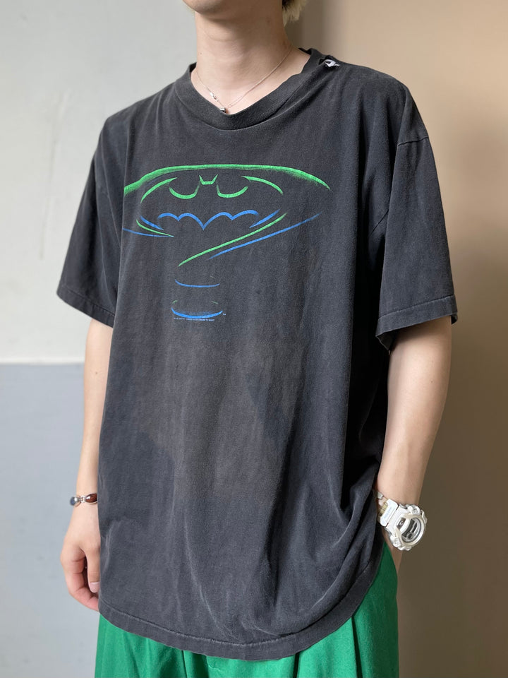 #4493 古着 95's Vintage/short sleeve print t-shirt Tee/半袖プリントTシャツ/BATMAN/バットマン/サイズL相当