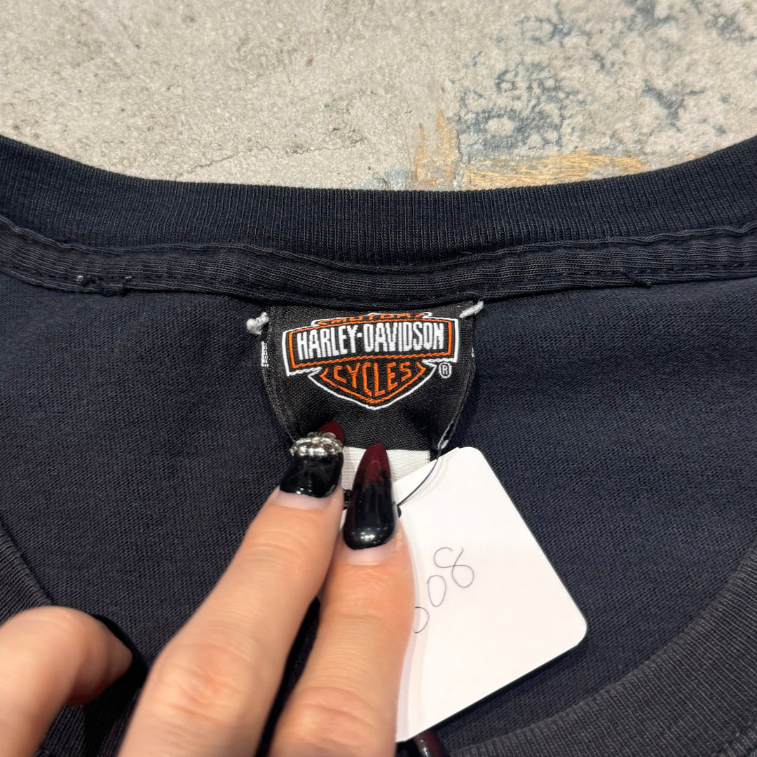 古着 USA製 Harley-Davidson/ハーレーダビッドソン/ プリントTシャツ/ サイズXL-XXL相当