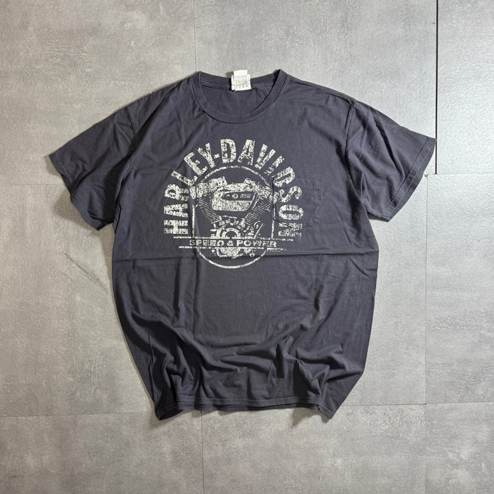 古着 Harley-Davidson ハーレーダビッドソン プリントTシャツ アメカジ サイズXL