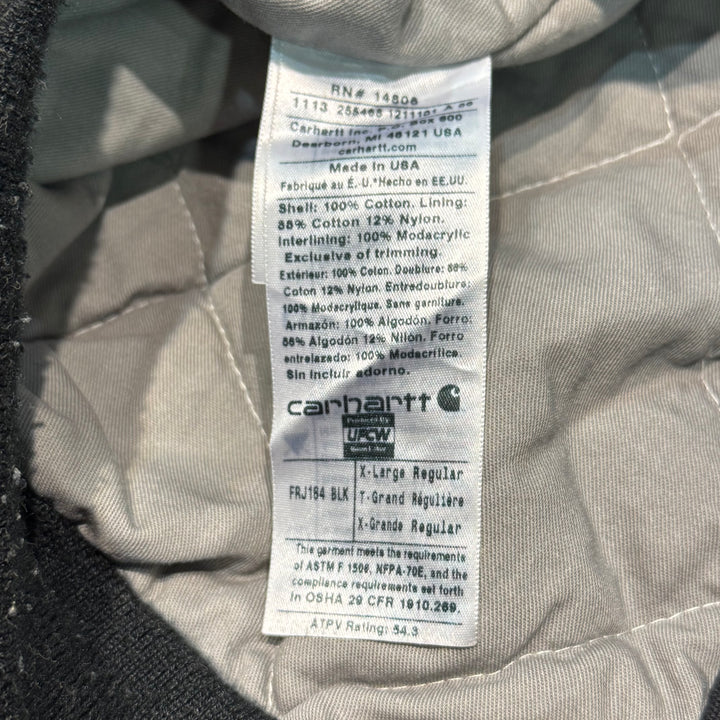 古着 USA製 Carhartt/ カーハート/ アクティブジャケット/ ダック地/ 中綿/ 裏地キルティング/ サイズXL
