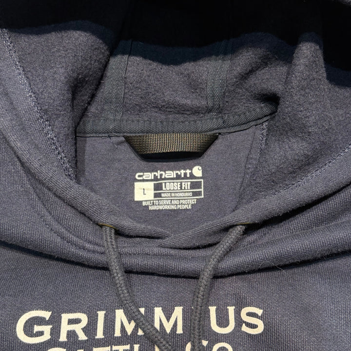 古着 carhartt/ カーハート/ ルーズフィットパーカー/企業ロゴ/サイズL