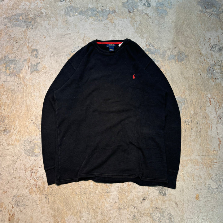 古着 POLO RALPH LAUREN/ポロラルフローレン/ クルーネックワッフルロングスリーブTシャツ/ サイズXL