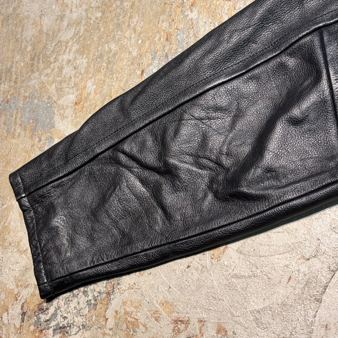 古着 WILSONS LEATHER/ ウィルソンズレザー/ 本革ジップアップレザージャケット/ 牛革/ サイズL