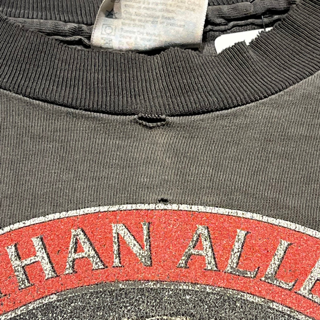 #4570 古着 91's Hanes/ヘインズ/short sleeve print t-shirt Tee/半袖プリントTシャツ/シングルステッチ/USA製/サイズL