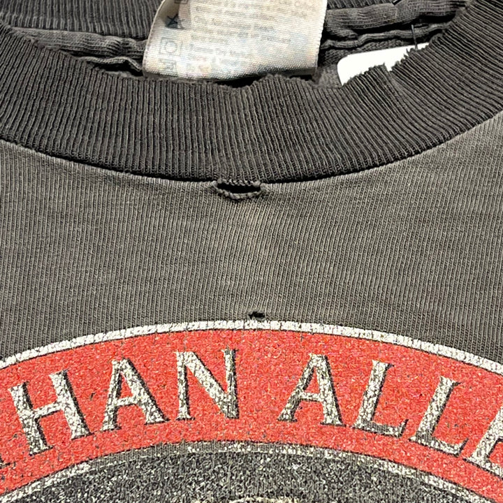 #4570 古着 91's Hanes/ヘインズ/short sleeve print t-shirt Tee/半袖プリントTシャツ/シングルステッチ/USA製/サイズL
