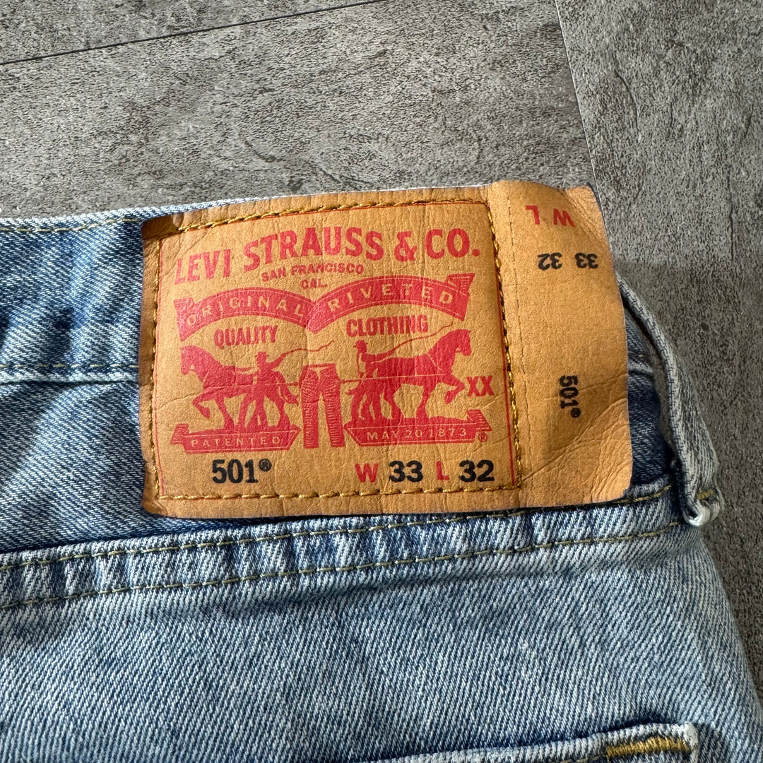 古着 Levi's/ リーバイス/デニムパンツ/ 501/ボタンフライ/実寸サイズ33×30