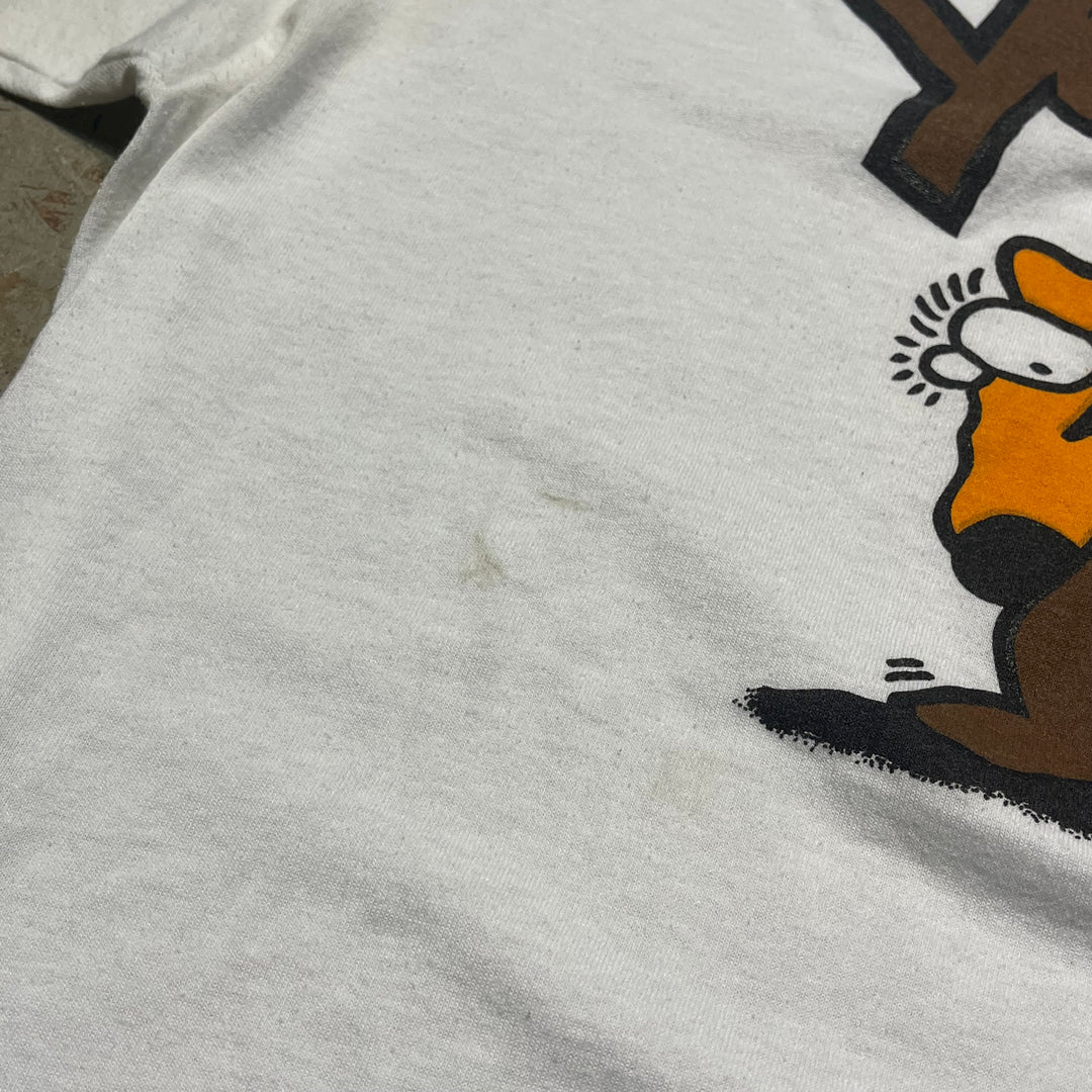 古着 USA製 92s ヘインズ/YACO DOG/犬/エロ/ヴィンテージ シングルステッチ プリントTシャツ/サイズL