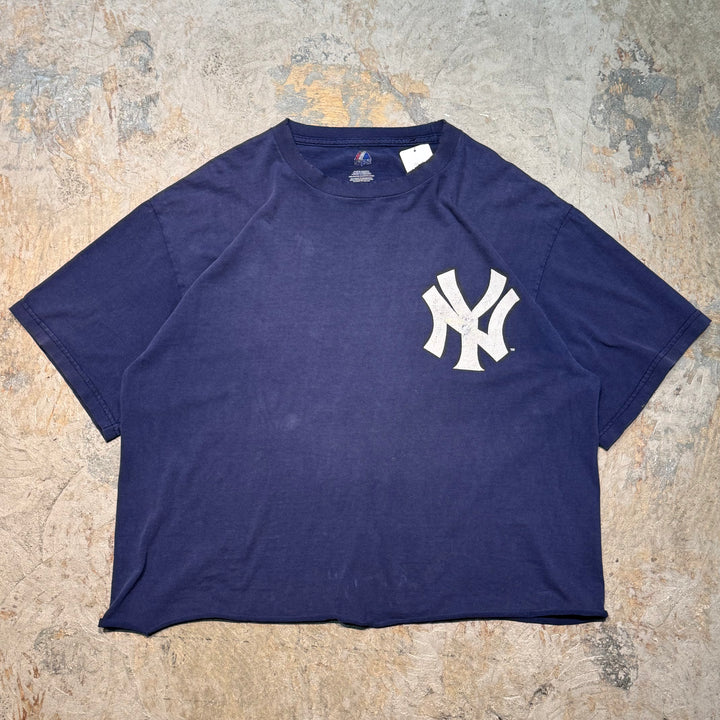 古着 Majestic/マジェスティック/New York Yankees/ニューヨーク ヤンキース/プリントTシャツ/ リメイク/ サイズL