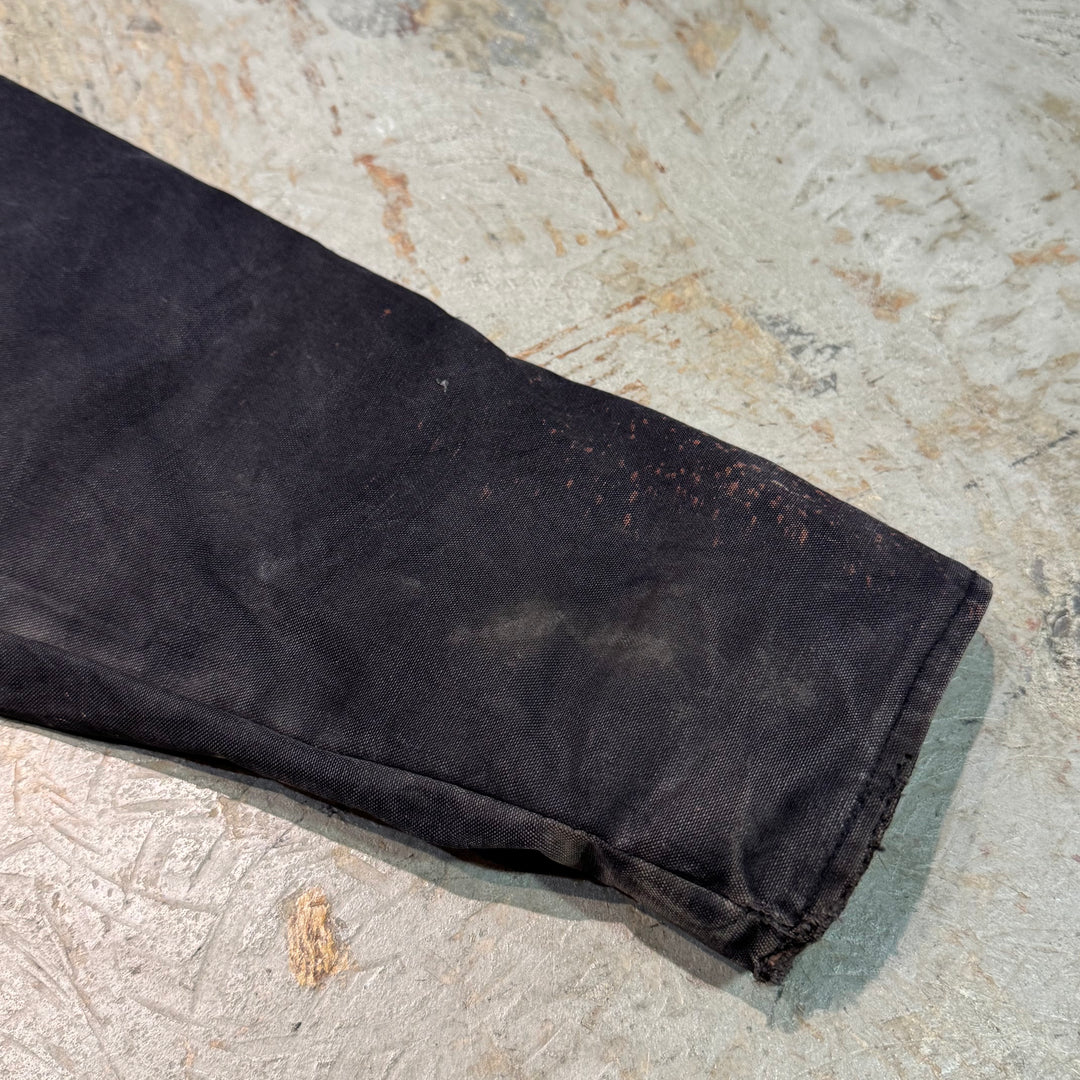 古着 carhartt/ カーハート/ トラディショナルコート/ ダック地/ 企業ロゴ/ 裏地キルティング/ 襟コーデュロイ/ サイズL相当