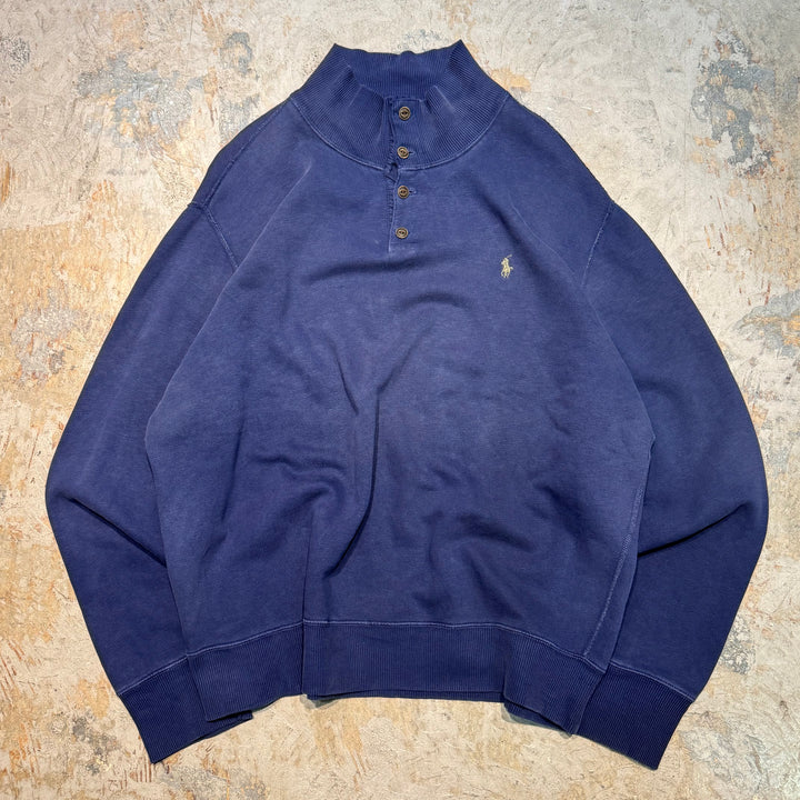 古着 90's POLO by Ralph Lauren/ポロ バイ ラルフローレン/ハーフボタンスウェット/サイズXXL