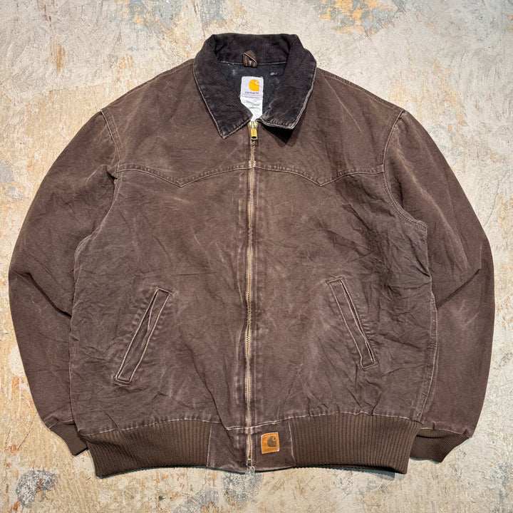 古着 Carhartt/ カーハート/ サンタフェジャケット/ ダック地/ 裏地キルティング/ 襟コーデュロイ/ サイズXL
