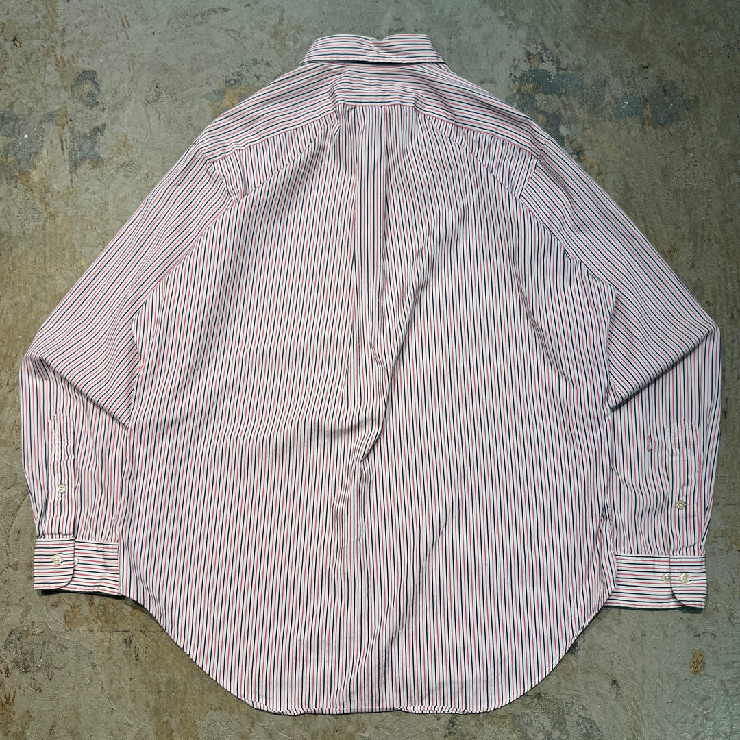 古着 Ralph Lauren/ ラルフ ローレン/ ボタンダウン長袖シャツ/ ストライプ/ サイズL