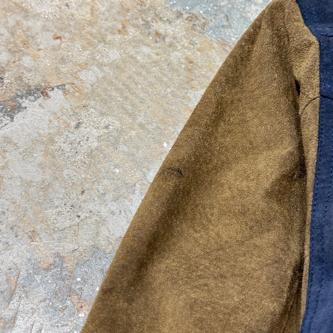 古着 USA VINTAGE/ Suede Jacket/ 刺繍/ ヌバック/ レザー/ スエードスタジャン/ サイズXXL