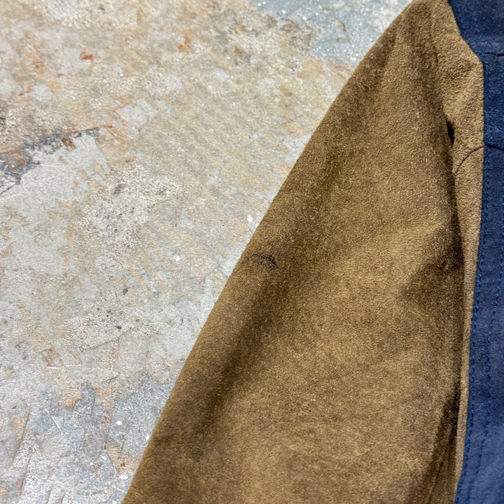 古着 USA VINTAGE/ Suede Jacket/ 刺繍/ ヌバック/ レザー/ スエードスタジャン/ サイズXXL