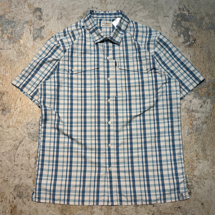 古着 L.L.Bean/ エルエルビーン/ 半袖シャツ/ チェック柄/ サイズXL相当