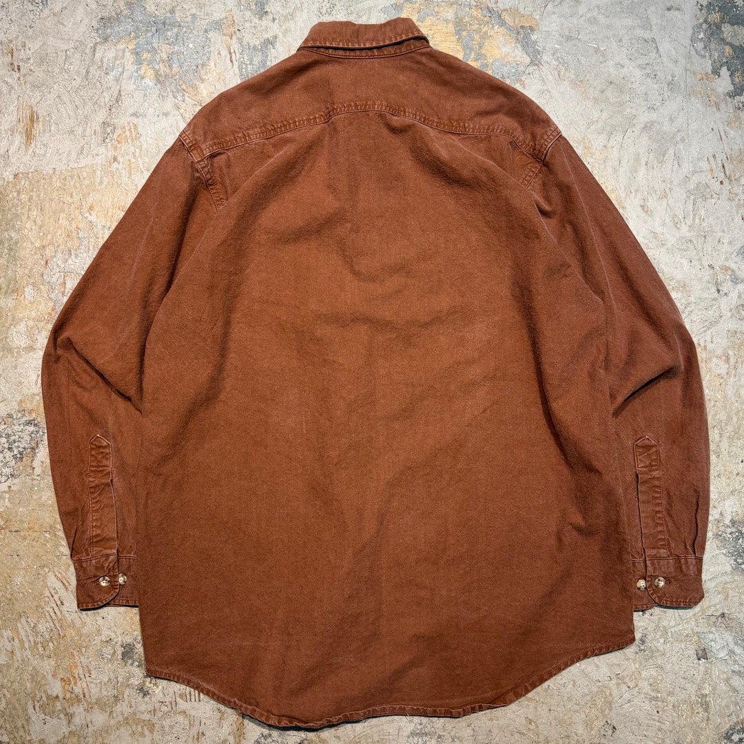 古着 carhartt/カーハート/ ボタンダウン長袖袖シャツ/ 無地/ サイズXXL相当