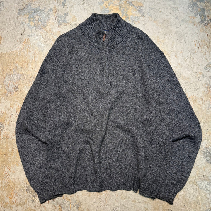 古着 POLO by Ralph Lauren/ ポロラルフローレン/ ハーフジップニットセーター/ サイズXL