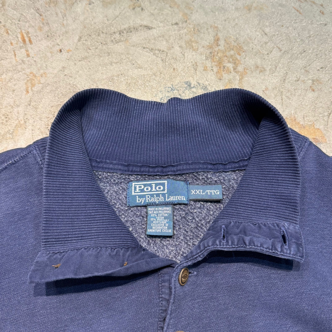 古着 90's POLO by Ralph Lauren/ポロ バイ ラルフローレン/ハーフボタンスウェット/サイズXXL