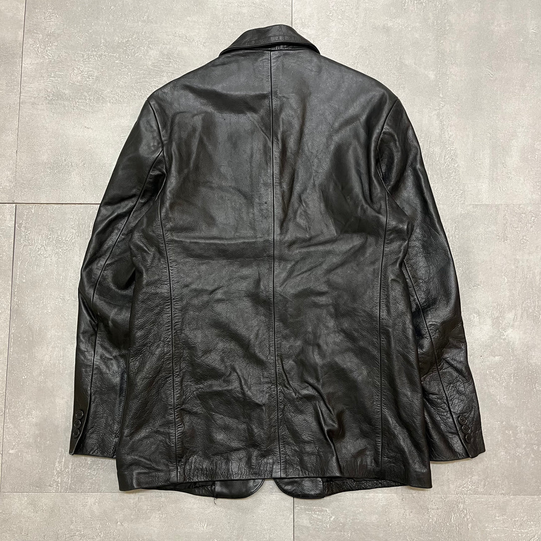 #1660 古着 GAP/ギャップ Leather Tailored Jacket/レザーテーラードジャケット / サイズS