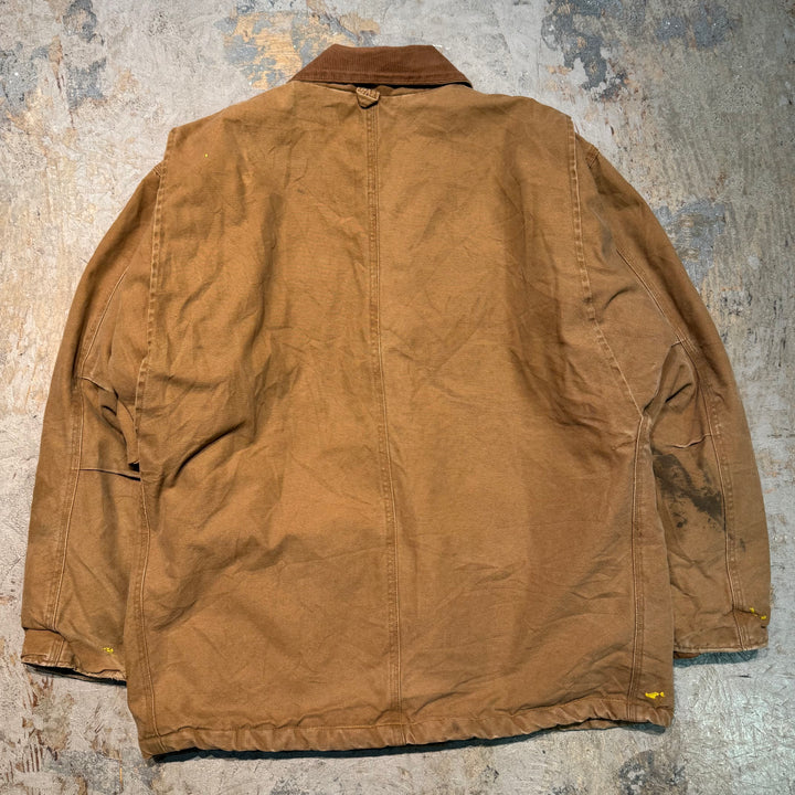 古着 carhartt/ カーハート/ トラディショナルコート/ 裏地キルティング/ 襟コーデュロイ/ サイズS
