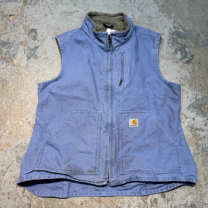 古着 Carhartt for women/ カーハート フォーウーマン/ ダック地ベスト/ 裏地ボア/ サイズL