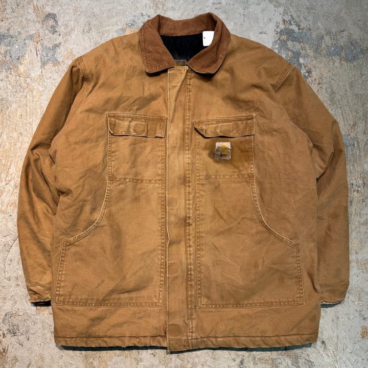 古着 carhartt/ カーハート/ トラディショナルコート/ 裏地キルティング/ 襟コーデュロイ/ サイズS