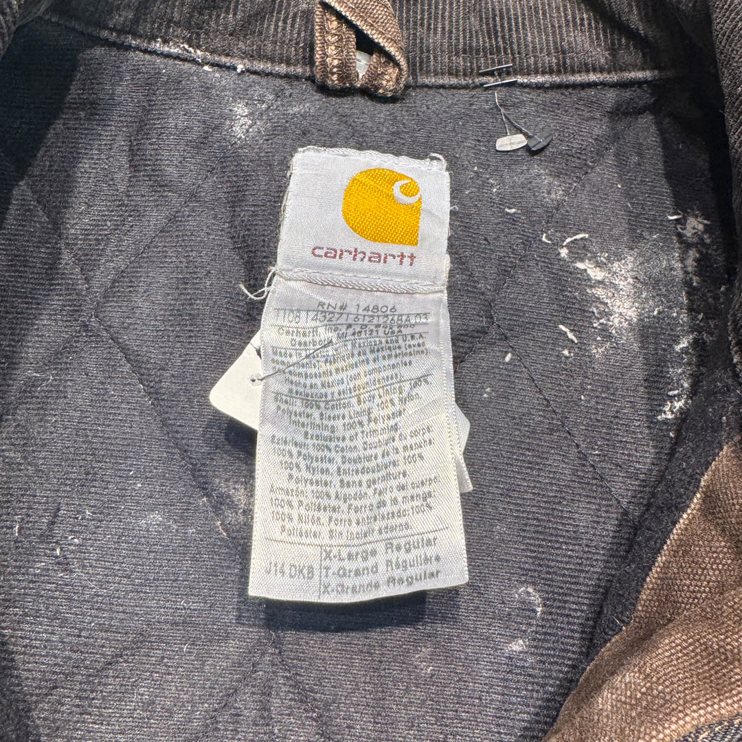 古着 Carhartt/ カーハート/ サンタフェジャケット/ ダック地/ 裏地キルティング/ 襟コーデュロイ/ サイズXL