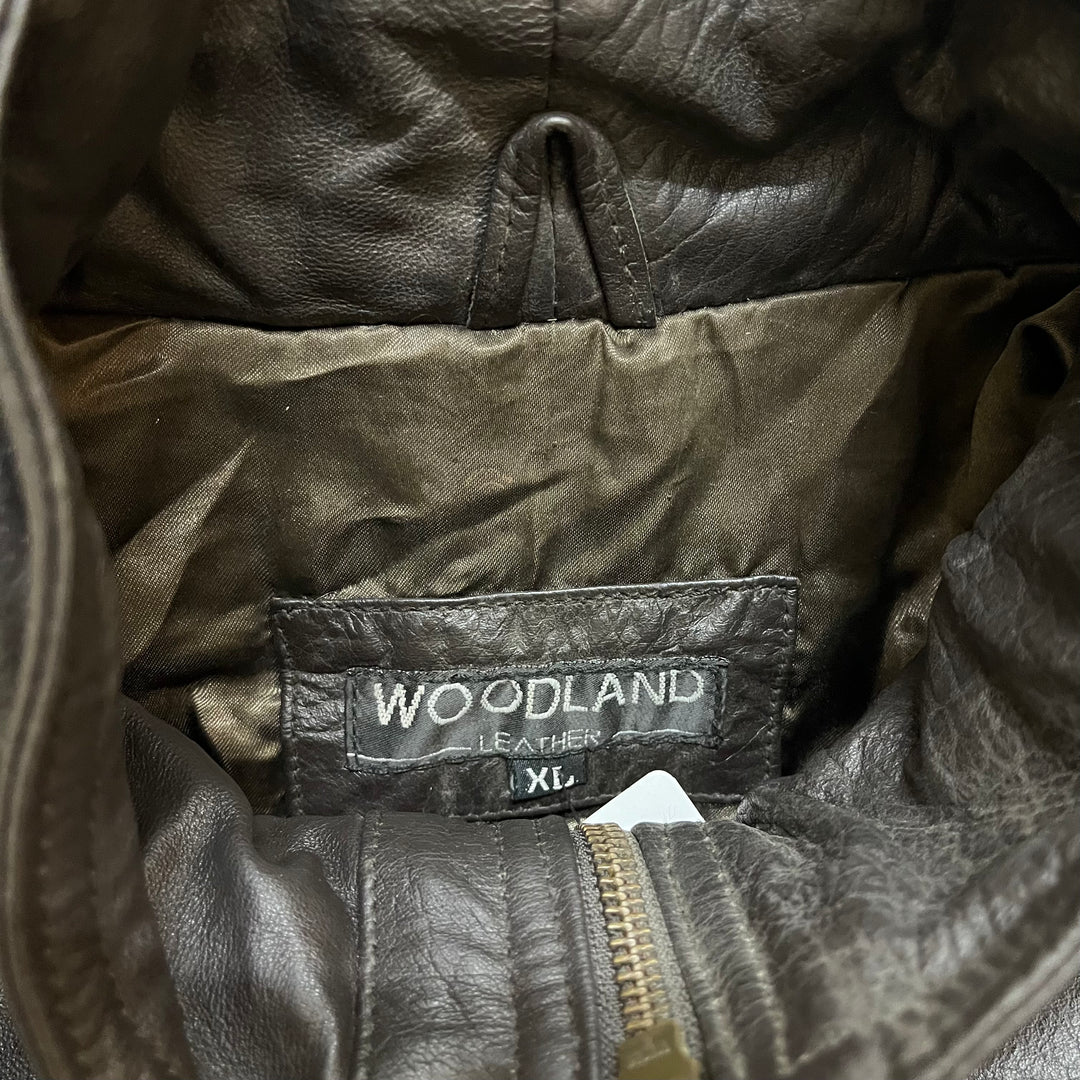 #1668 古着 Unknow / Zip Up Leather Jacket/ジップアップレザージャケット / サイズXL