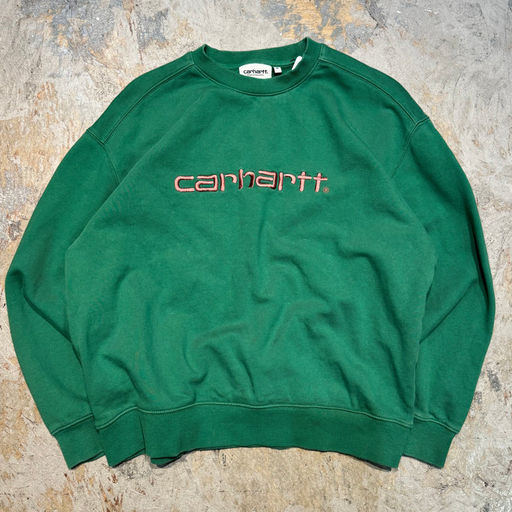 古着 carhartt/ カーハート/ クルーネックロゴスウェット/ サイズM