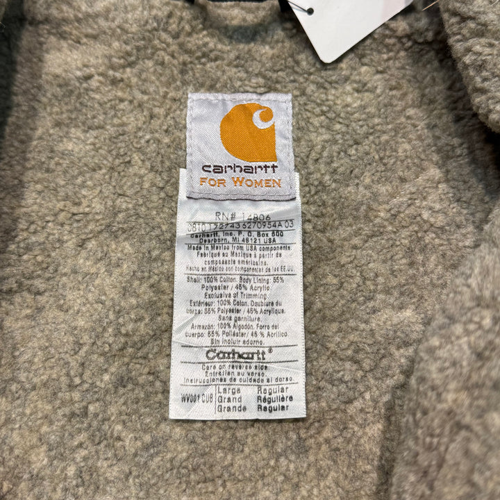 古着 Carhartt for women/ カーハート フォーウーマン/ ダック地ベスト/ 裏地ボア/ サイズL