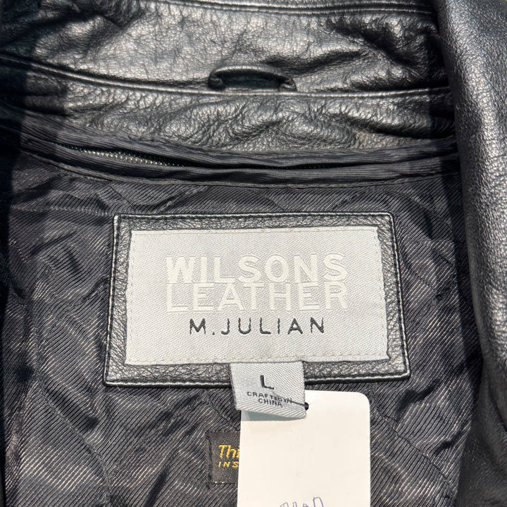 古着 WILSONS LEATHER/ ウィルソンズレザー/ ジップアップレザージャケット/ サイズL