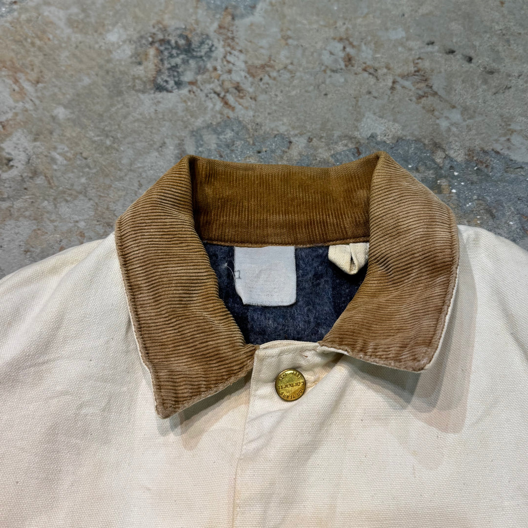 古着 Carhartt/ カーハート/ ミシガンチョアコート/ ダック地/襟コーデュロイ/裏地ブランケット/ 100周年モデル/サイズL相当