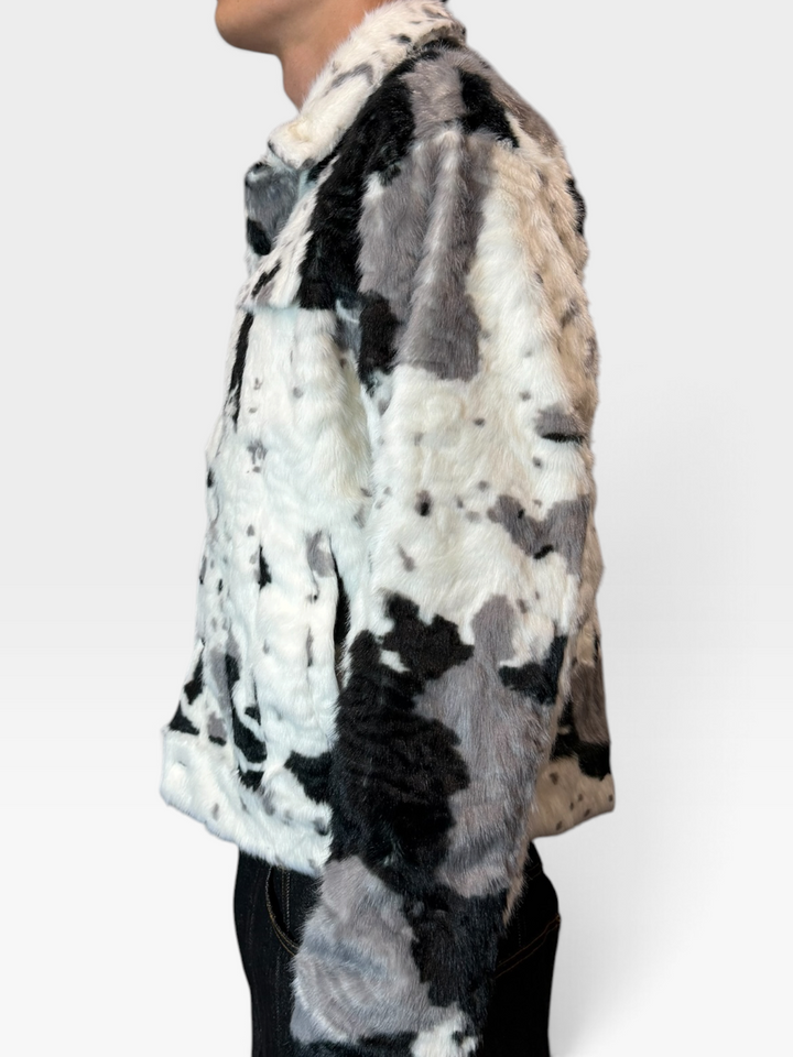 cow pattern Tracker far Jacket / 牛柄トラッカーファージャケット