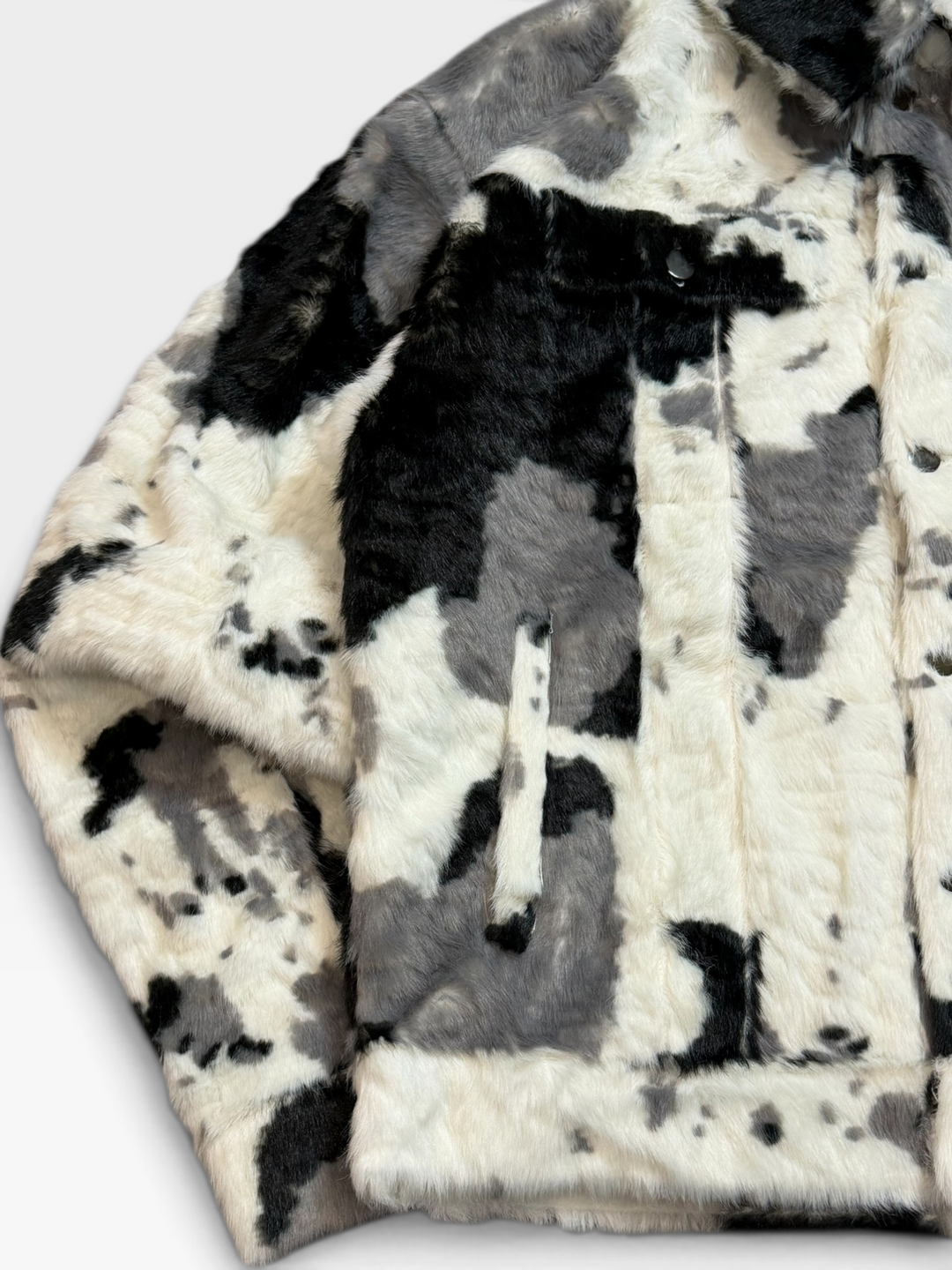 cow pattern Tracker far Jacket / 牛柄トラッカーファージャケット
