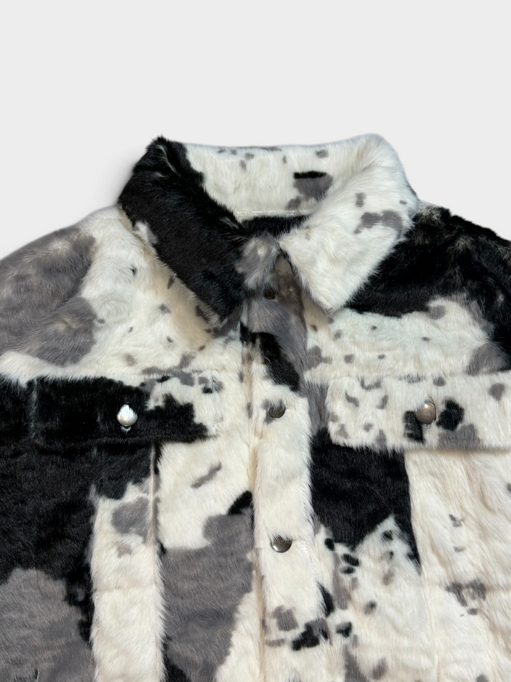 cow pattern Tracker far Jacket / 牛柄トラッカーファージャケット