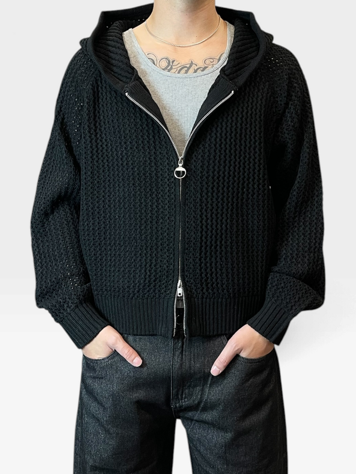 Mesh knit zip hoodie/
メッシュニットジップフーディー