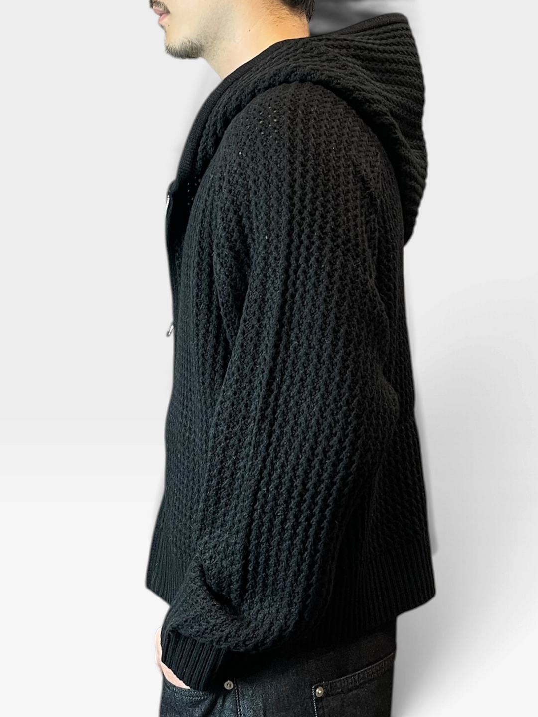Mesh knit zip hoodie/
メッシュニットジップフーディー