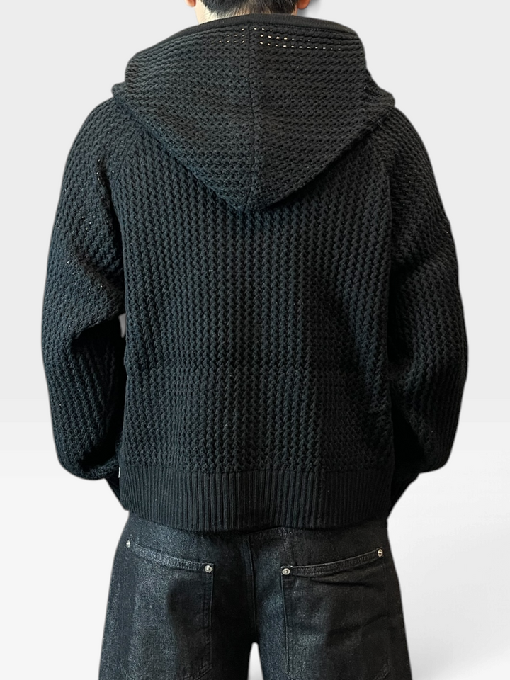 Mesh knit zip hoodie/
メッシュニットジップフーディー