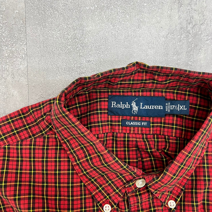 #938 Ralph Lauren/ラルフローレン L/S Check Shirts/チェックシャツ サイズXL
