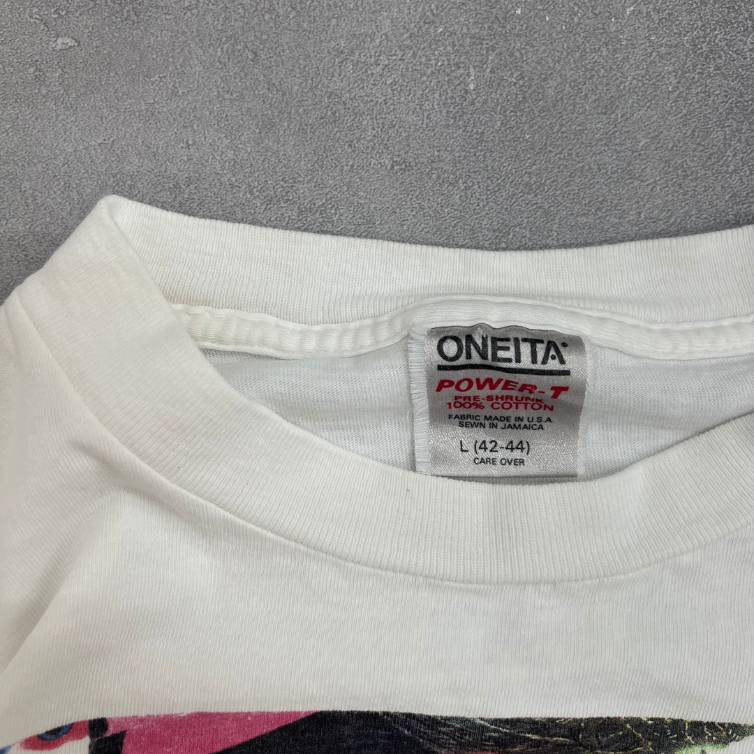#569 90's Vintage/ヴィンテージ ONEITA/オニータ シングルステッチ Tee/Tシャツ MADE IN USA サイズL